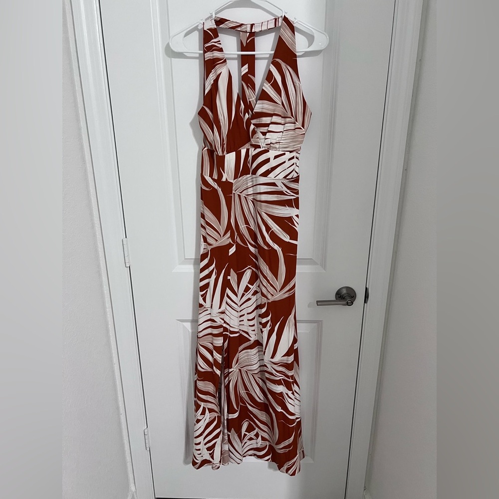 Tropical Print Maxi Dress